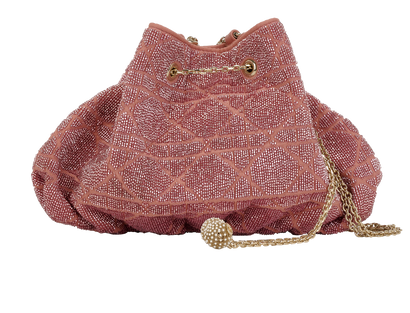 Cannage Bucket Room, &pound;2,200, Handbags, Pink, Canvas, Front view